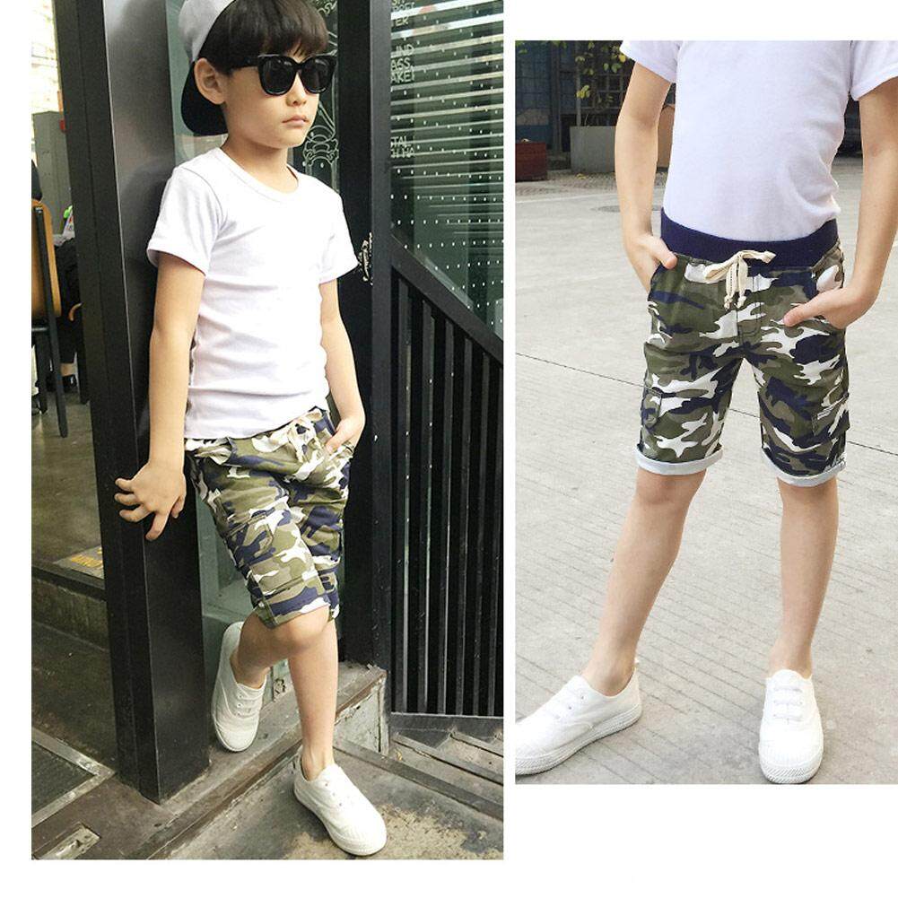 Fancytoy เด็กกางเกงขาสั้นกางเกงเด็กลายสก๊อตเด็ก Camouflage Boy กางเกงขาสั้นแบบลำลอง Fancytoy เด็กกางเกงขาสั้นกางเกงเด็กลายสก๊อตเด็ก Camouflage Boy กางเกงขาสั้นแบบลำลอง