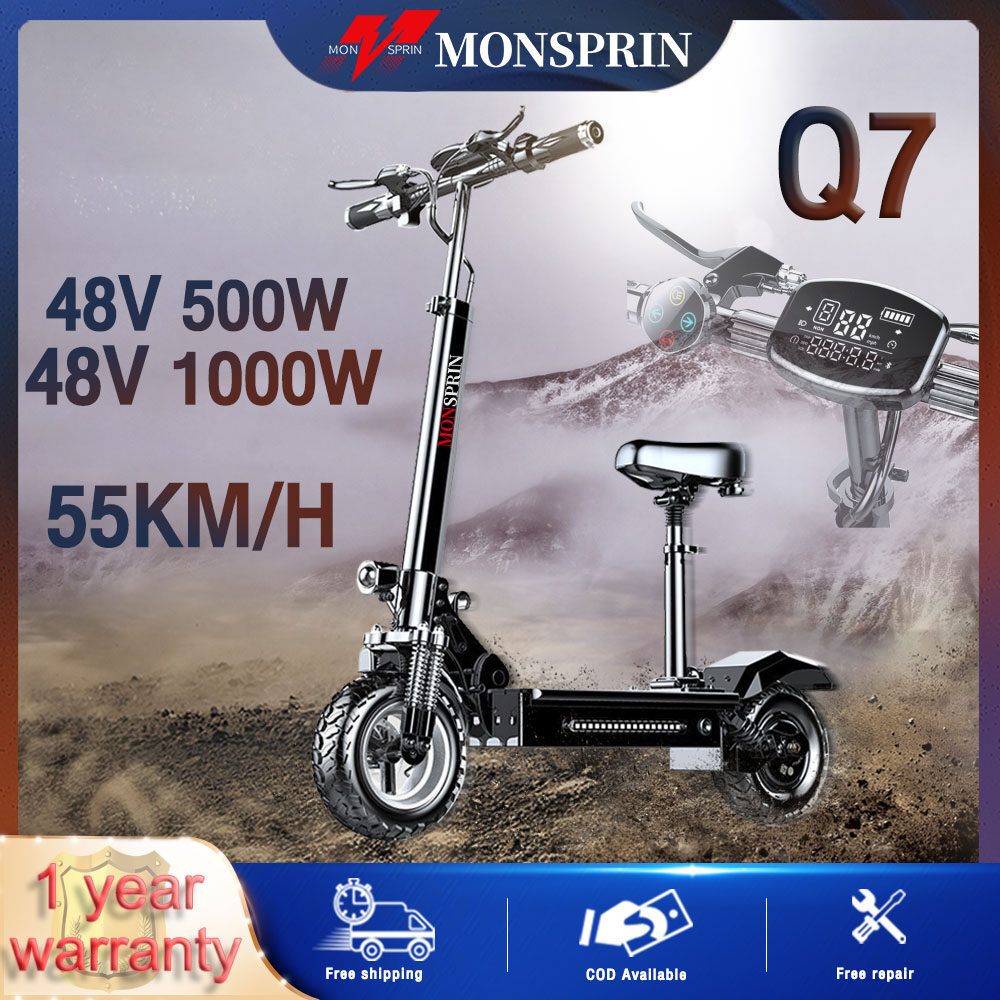 Motor 500W 1000W Electric Scooter For Adult MONSPRIN Q7 Off Road