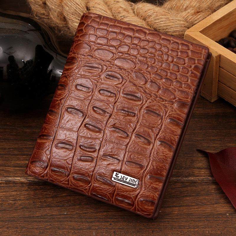 Dompet 2017 Baru Korea Fashion Style Buaya Pria Dompet Pendek Bisnis Rekreasi Korea Dompet