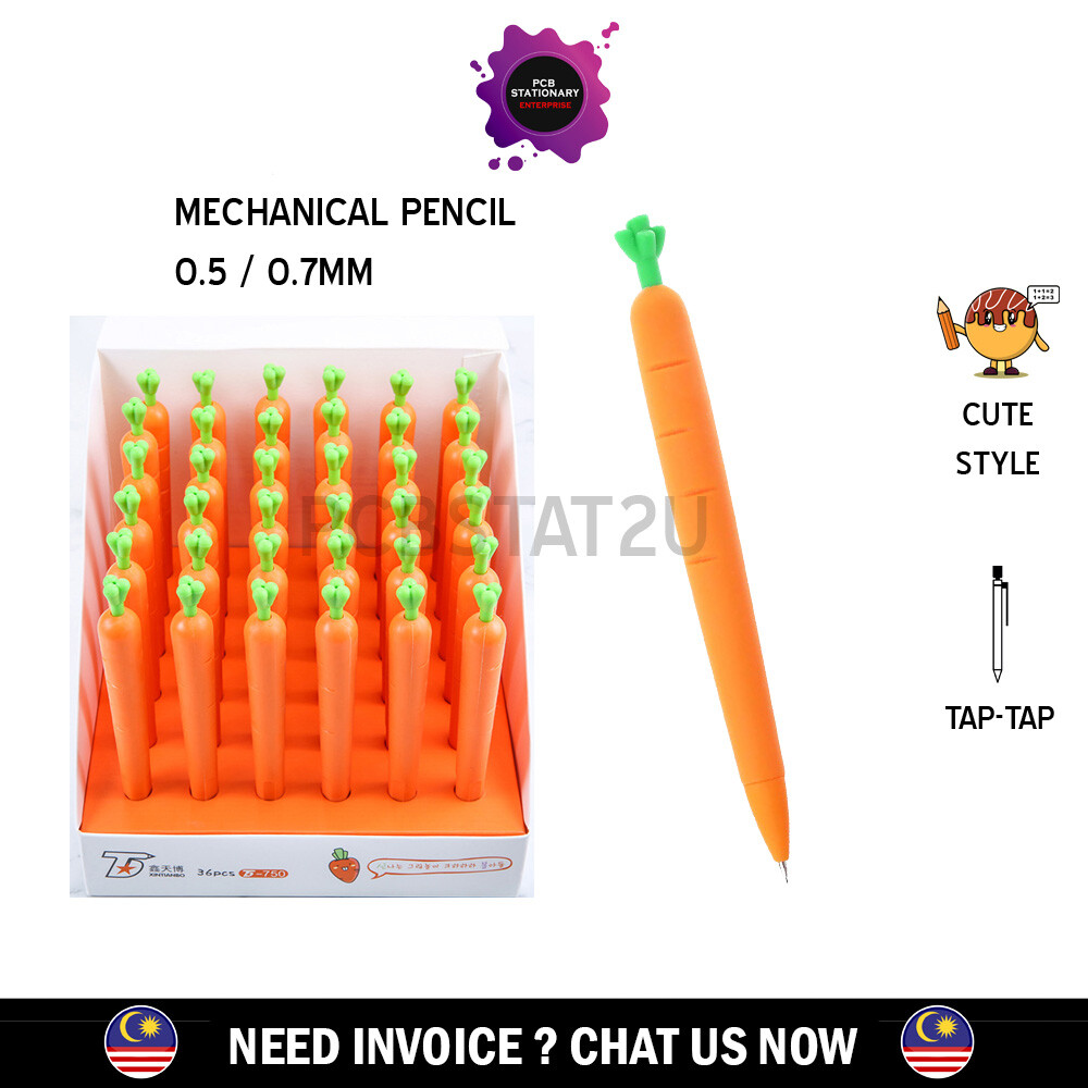 Kawaii Carrot Mechanical Pencil Automatic Pen 0 5MM 0 7MM 1 S