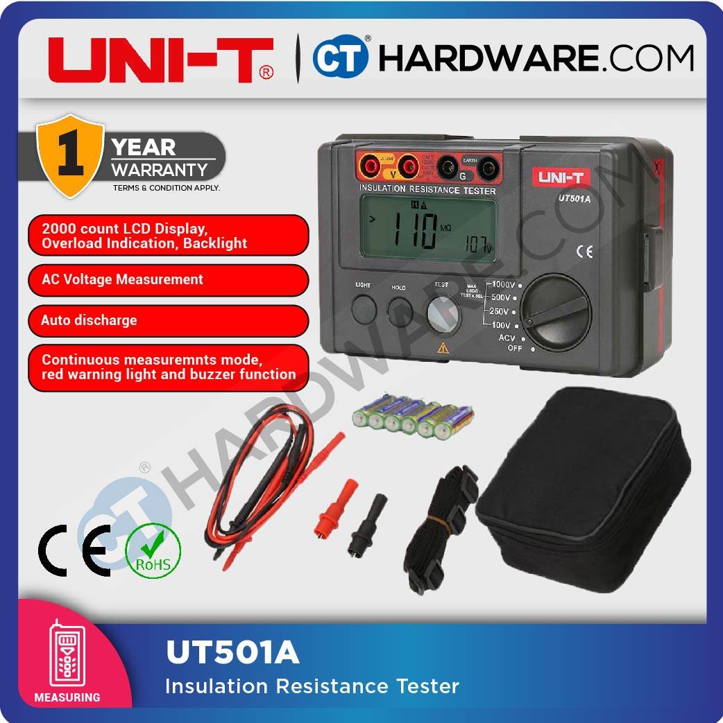 UNI T UT501A INSULATION RESISTANCE TESTER Lazada