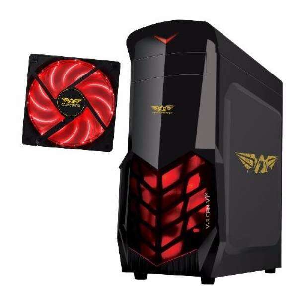 Armaggeddon Vulcan V1x Gaming PC Chassis(Black) bundle Scarlet Blade (Red LED) Malaysia