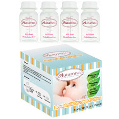 Autumnz Breastmilk Storage Bottles (4 btls)- White Clear