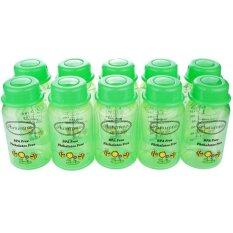 Autumnz Breastmilk Storage Bottles (Green Buzzing Bee) - 10 Bottles