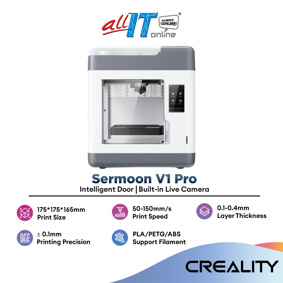 Creality Sermoon V1 Pro Sermoon V1 Fully Enclosed FDM 3D Printer