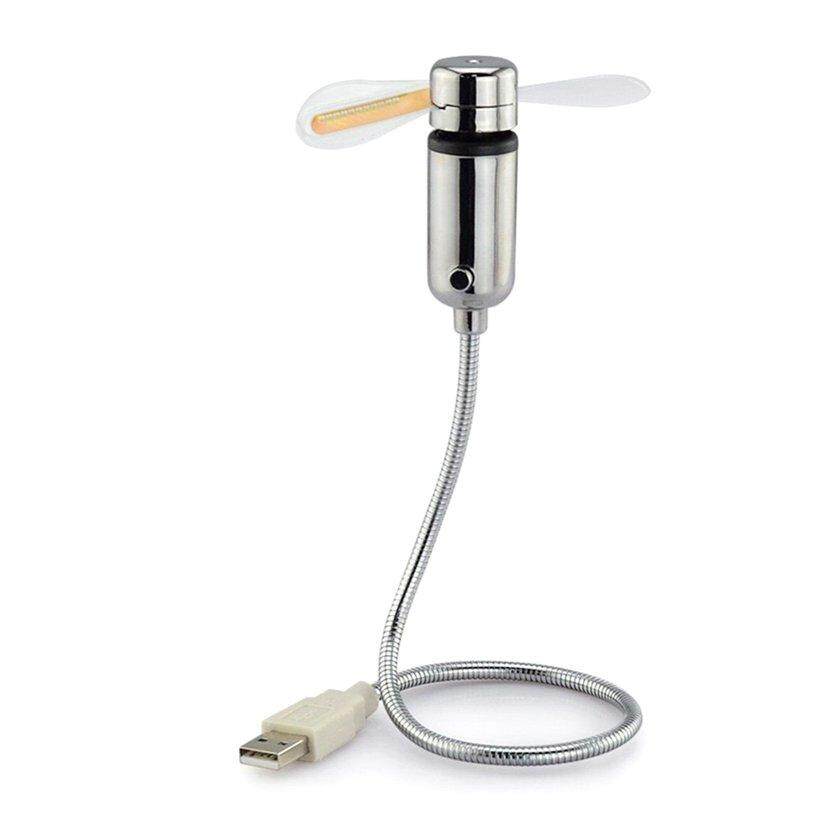 LALOVE นาฬิกา USB รูปร่างงู Unique MINI พลาสติกพัดลมใบพัดพัดลม LED True พัดลม