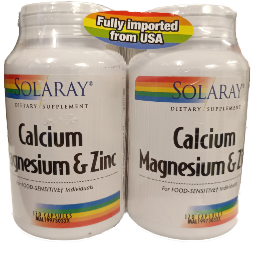 Solaray Calcium Magnesium Zinc Exp Aug 2024 Lazada