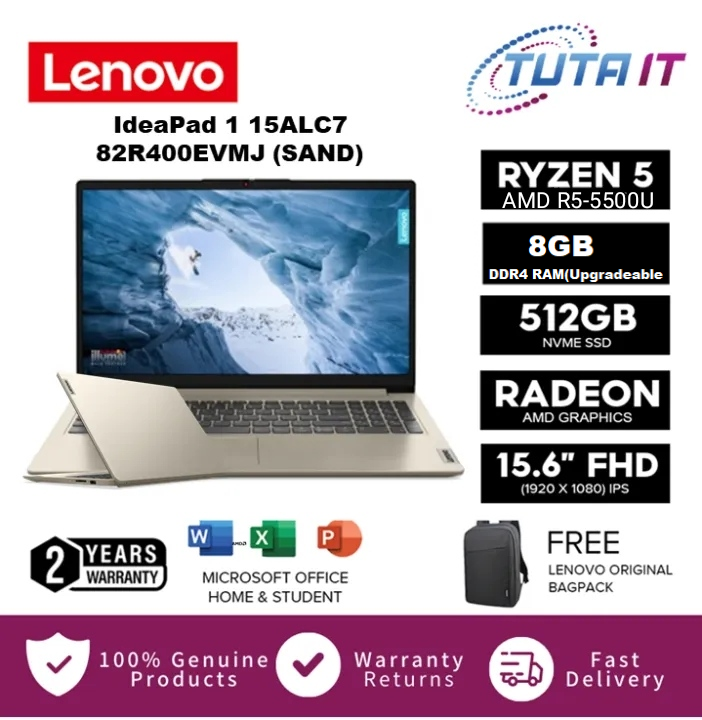 Lenovo Ideapad Alc R Evmj Fhd Laptop Sand Ryzen