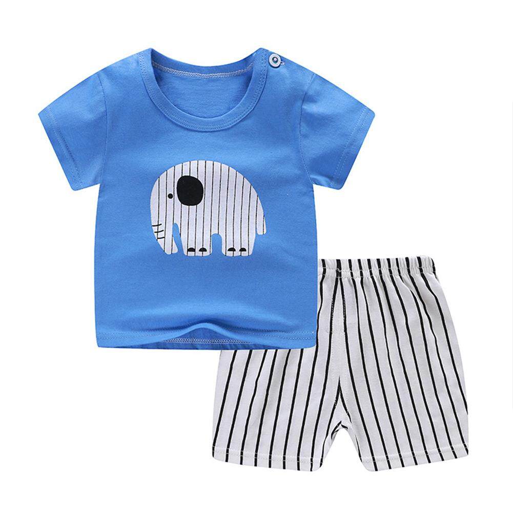 Outop 2 ชิ้น/เซ็ต Unisex แขนสั้นเด็กทารกเสื้อ + กางเกงขาสั้นเด็กสวมใส่ Outop 2 ชิ้น/เซ็ต Unisex แขนสั้นเด็กทารกเสื้อ + กางเกงขาสั้นเด็กสวมใส่