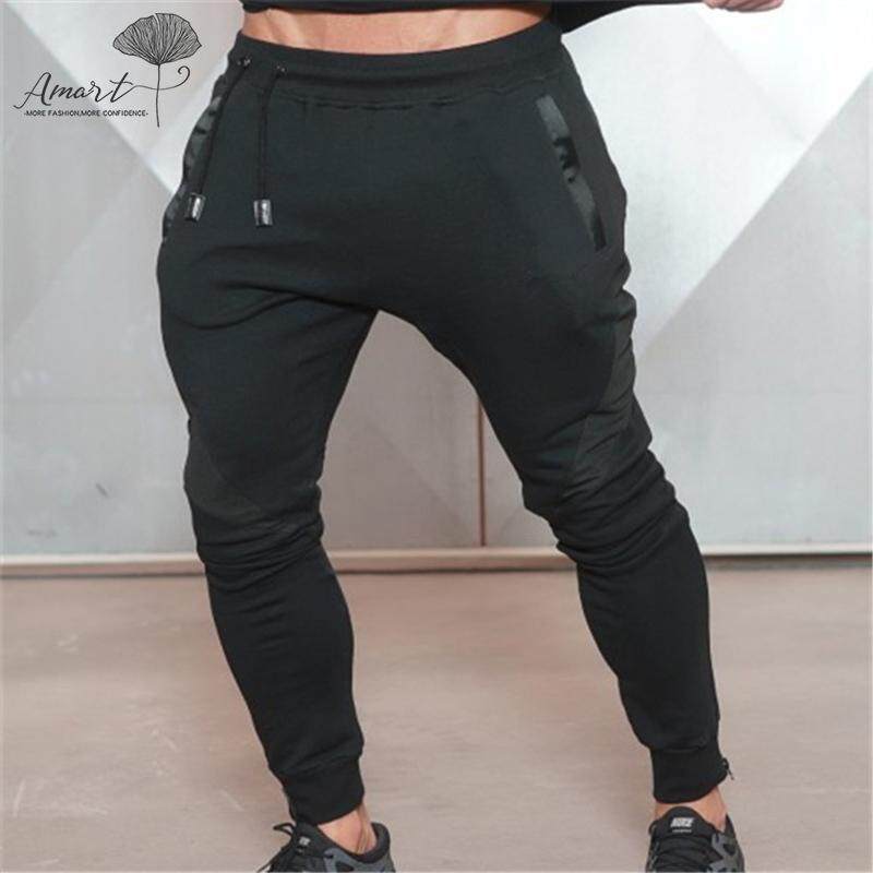 Amart กางเกงขายาวผู้ชาย Breathable Elasticity สบายสำหรับกีฬาวิ่งออกกำลังกาย Amart กางเกงขายาวผู้ชาย Breathable Elasticity สบายสำหรับกีฬาวิ่งออกกำลังกาย