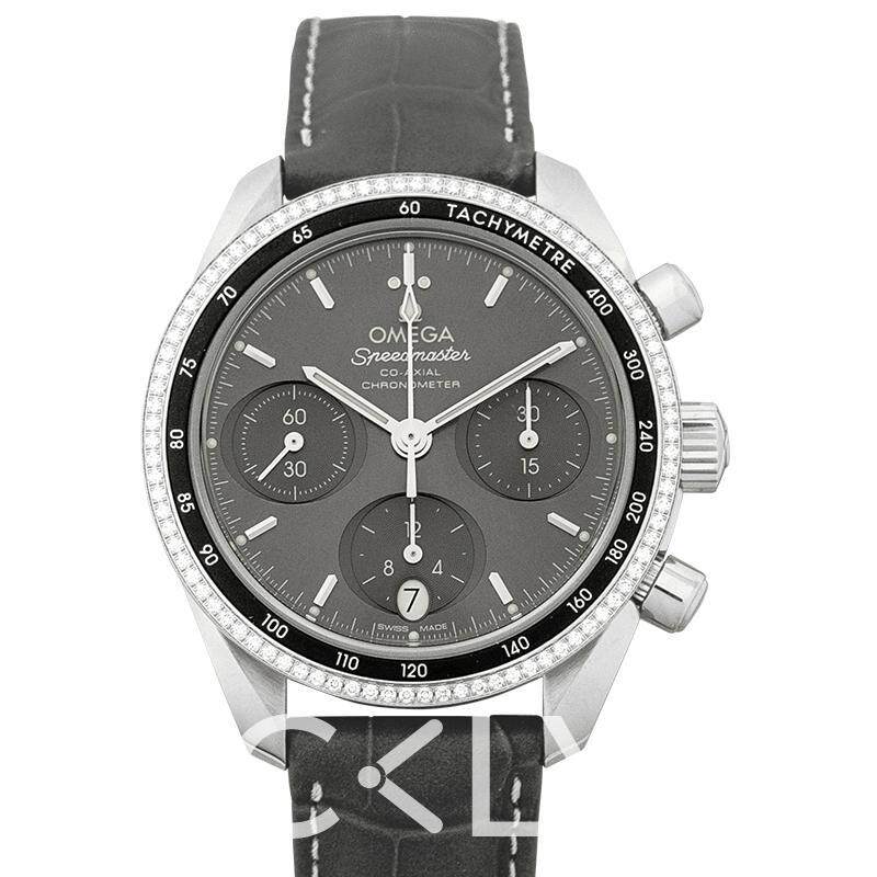 Authentic Omega Speedmaster Co‑Axial Chronograph 38mm Automatic Grey Dial Steel Ladies Watch 324.38.38.50.06.001