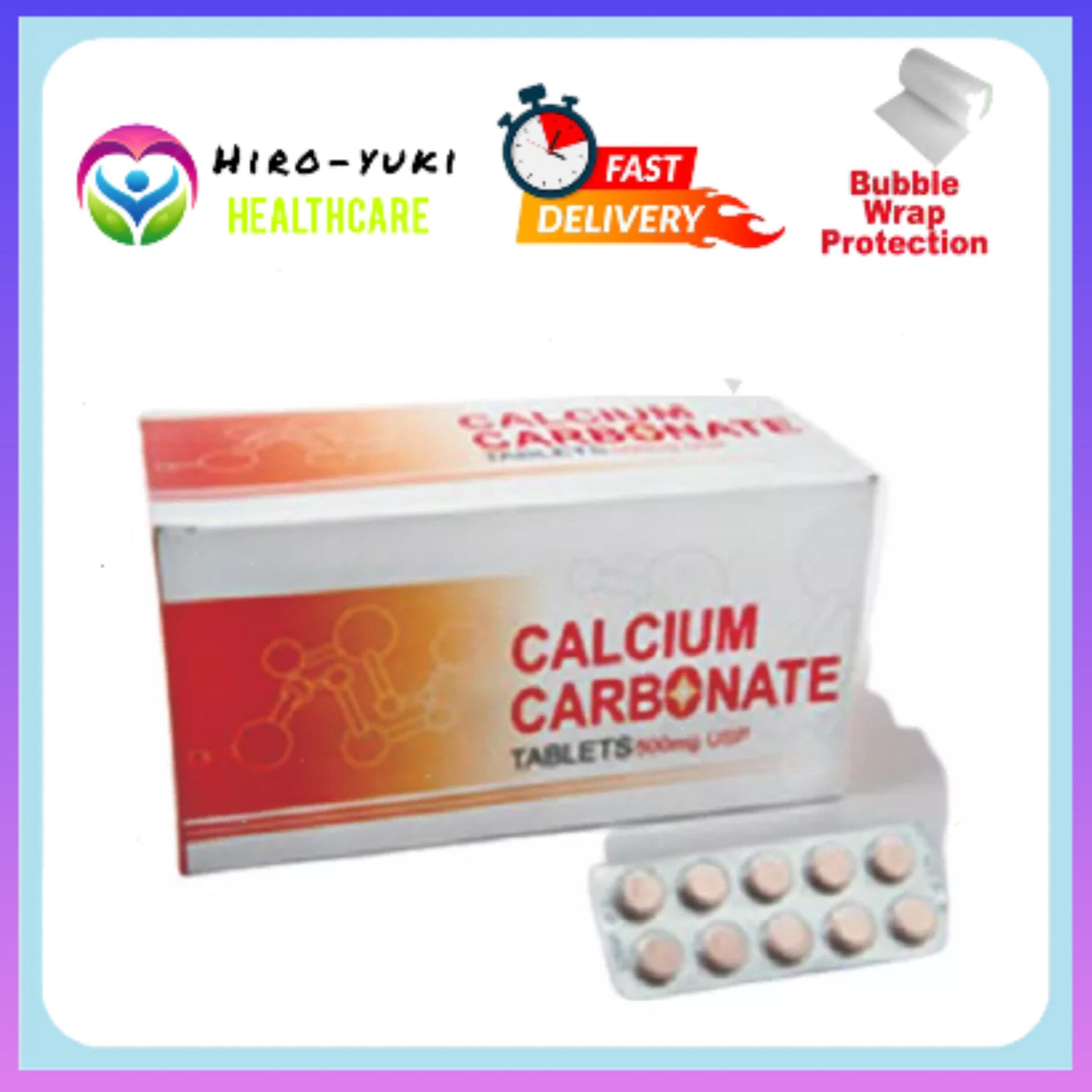 Calcium Carbonate 500mg Tablet MPI 10 S Lazada