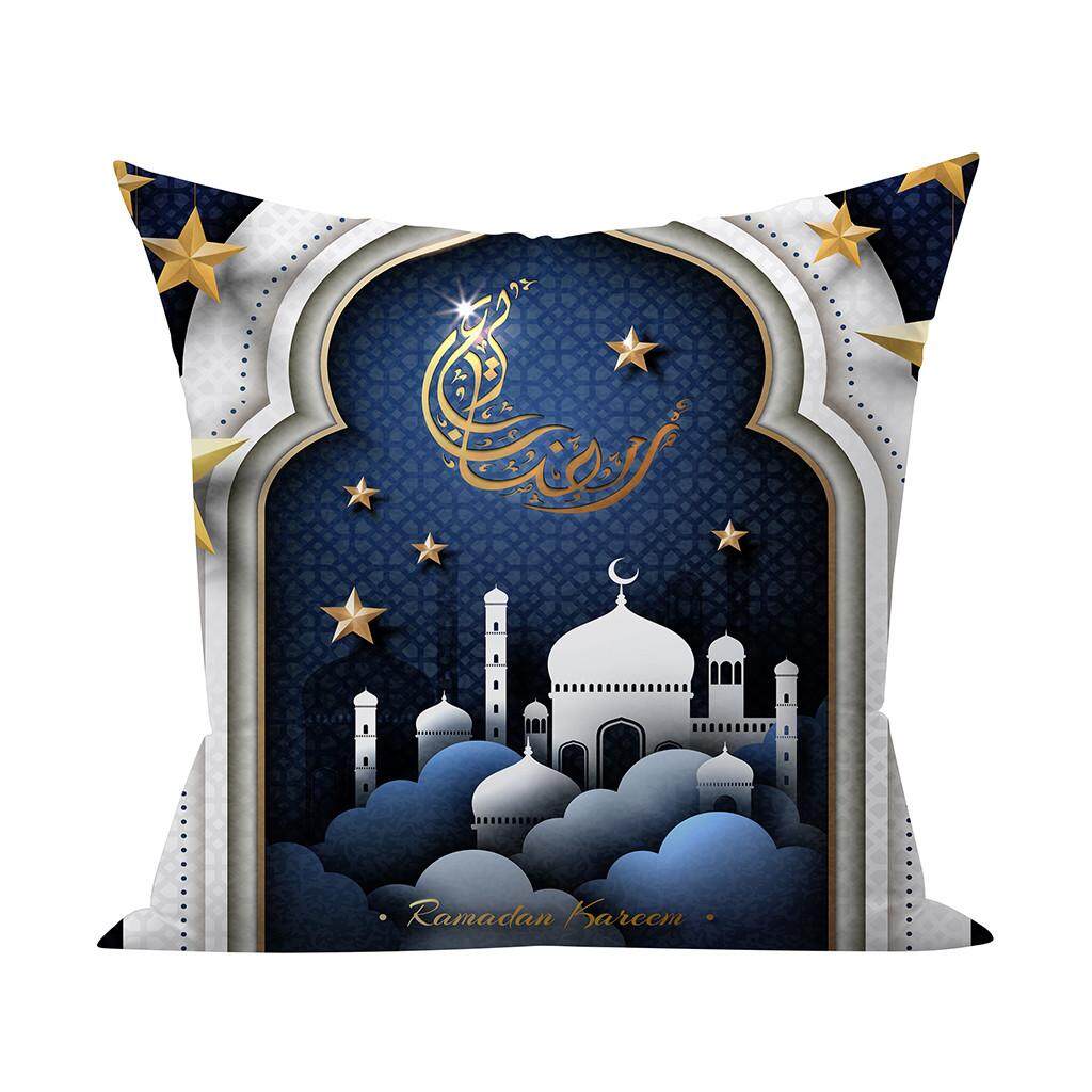Puzzlegamie 2019 จัดส่งฟรีมุสลิม Ramadan รูปแบบเบาะรองนั่งโพลีเอสเตอร์ปลอกหมอนหมอนอิง Home Decor