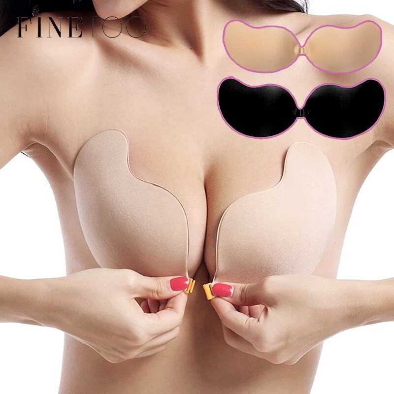 Finetoo Mango Adhesive Invisible Bras For Women Sexy Lingerie Seamless