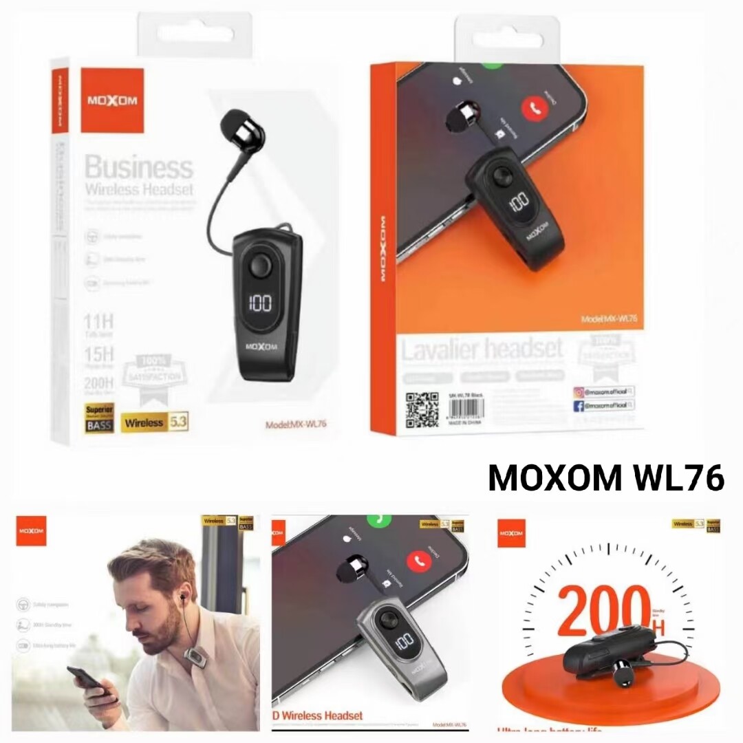 MOXOM BUSINESS WIRELESS HEADSET EARBUDS V5 3 MODEL MX WL76 Lazada