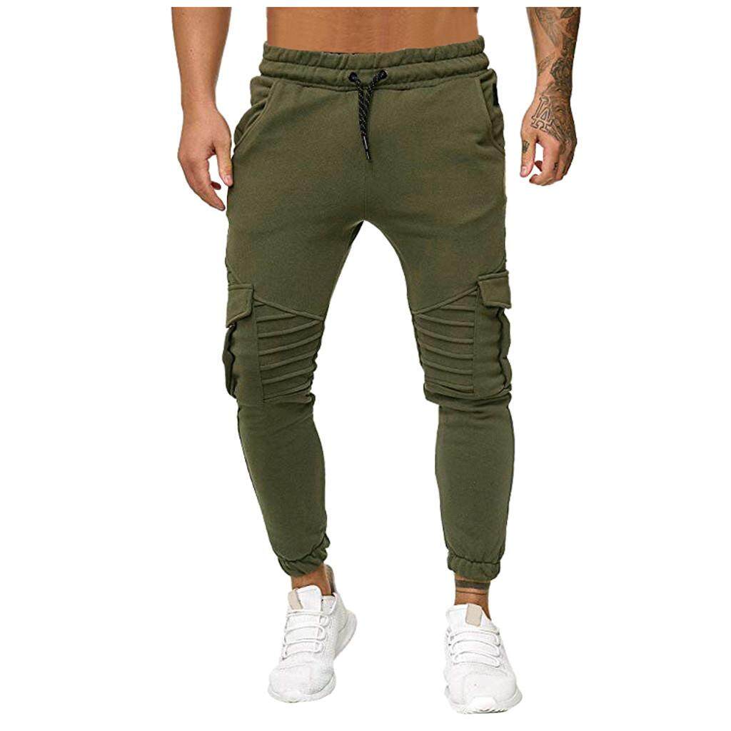 OmyKnee Store ผู้ชาย Splicing Gradient Overalls กระเป๋าลำลองทำงานกีฬา Casual กางเกงกางเกง OmyKnee Store ผู้ชาย Splicing Gradient Overalls กระเป๋าลำลองทำงานกีฬา Casual กางเกงกางเกง