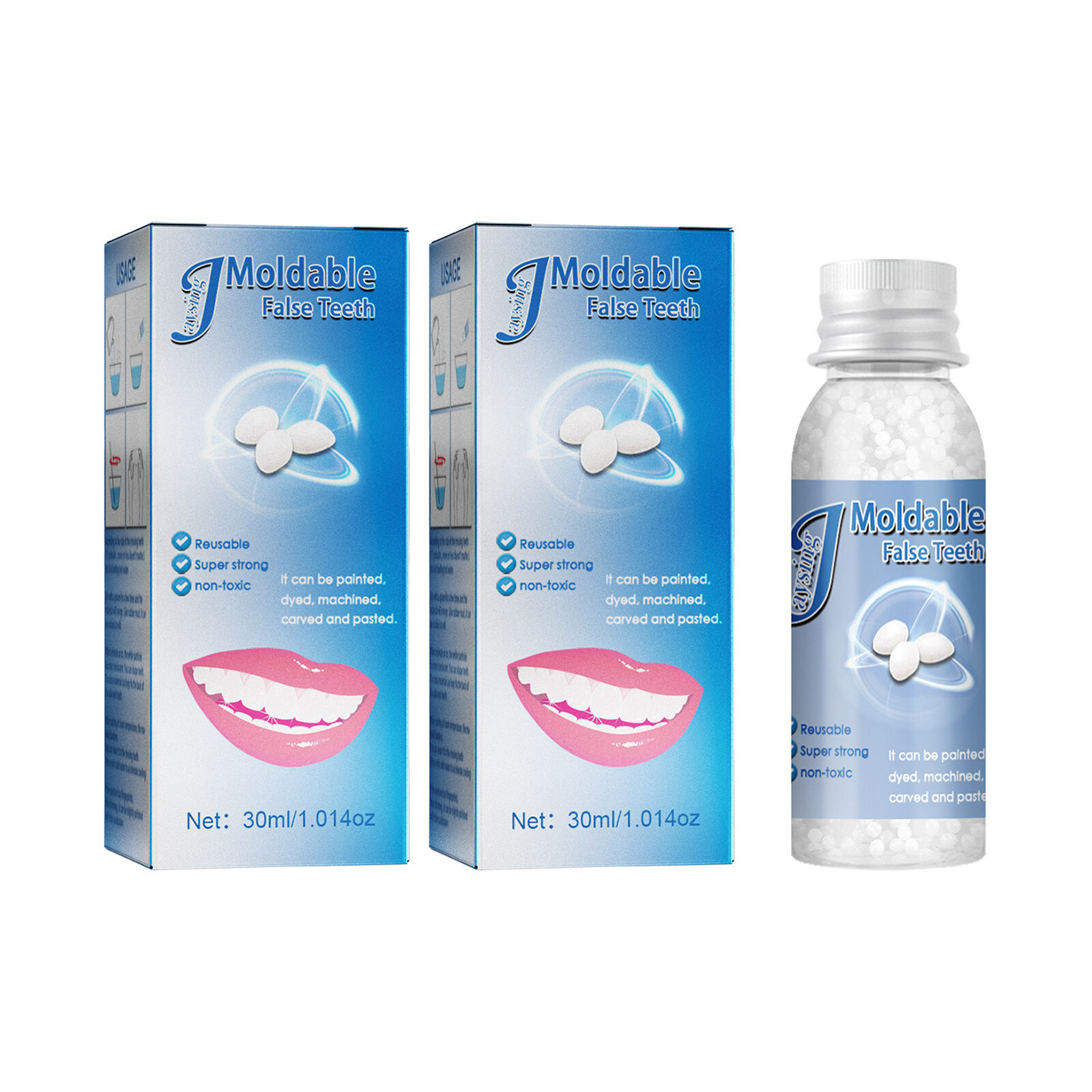 Jaysuing Temporary Tooth Repair Kit Solid Glue Denture Adhesive Set