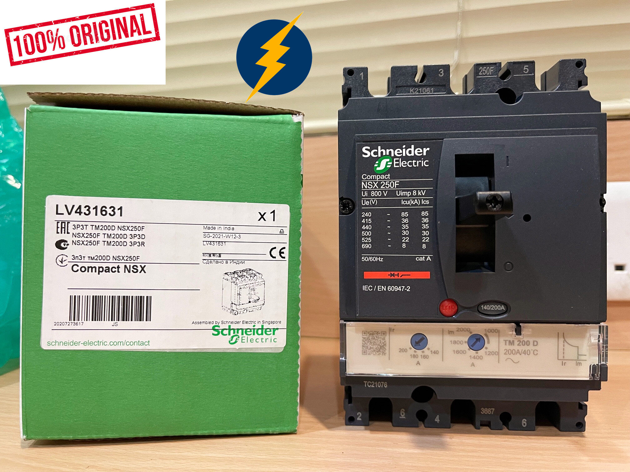 Schneider Lv Mccb Circuit Breaker Compact Nsx F Ka At