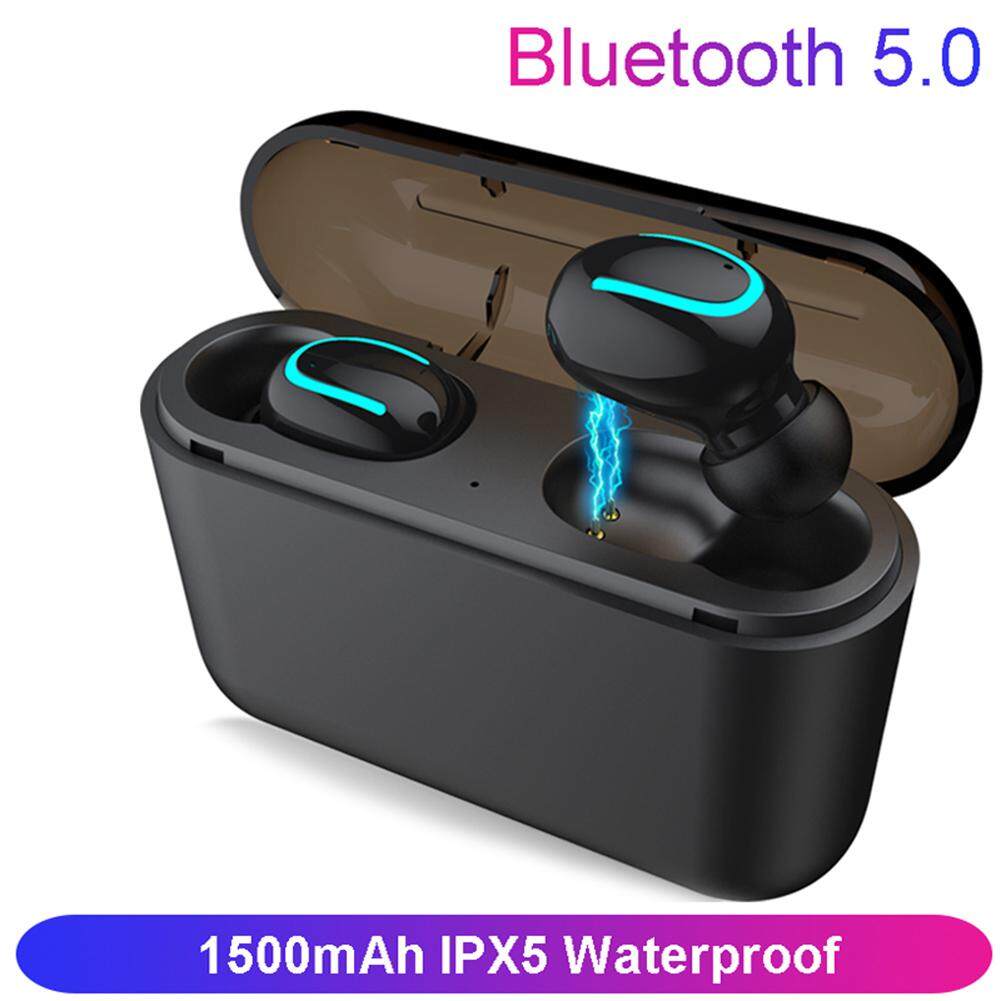 บลูทูธ 5.0 TWS MINI ชุดหูฟังไร้สายหูฟังสเตอริโอเบส 1500 mAh กล่องชาร์จ