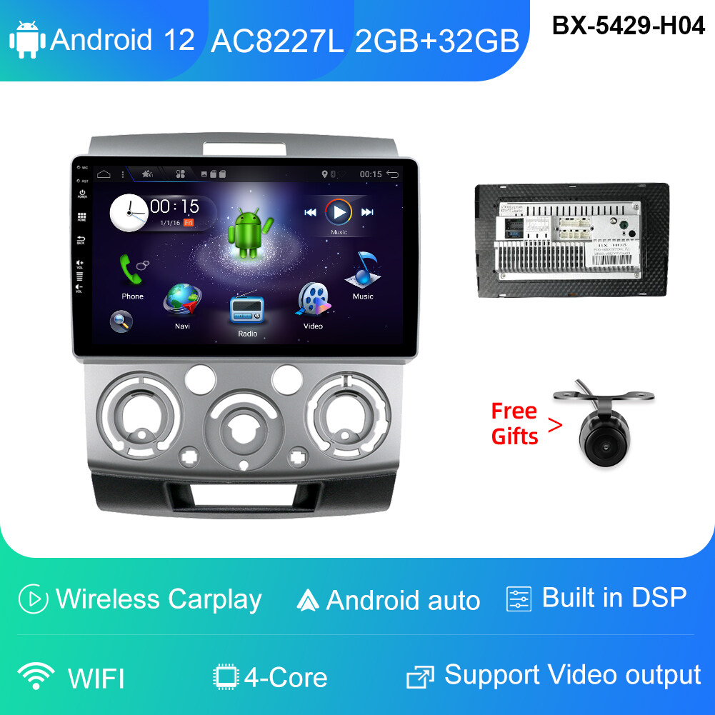 EKLEVA 6 128GB Carplay Android 12 2 Din Radio For Mazda BT50 BT 50 For