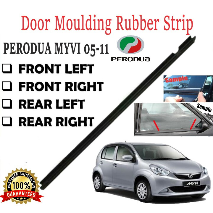 Myvi Glass Door Moulding Seal Rubber Outer Strip Window Perodua Myvi