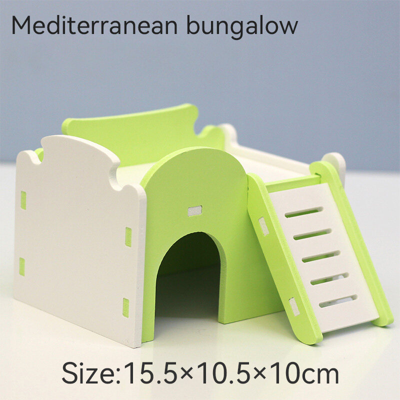 Teekland Fun Hamster Toys Diy Wooden Gerbil Hideout Include Swing