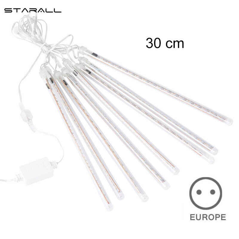 StarALL 8 Tubes Meteor Effect Glow Sticks LED String Light Rain Snowfall Lights Decor Lamp