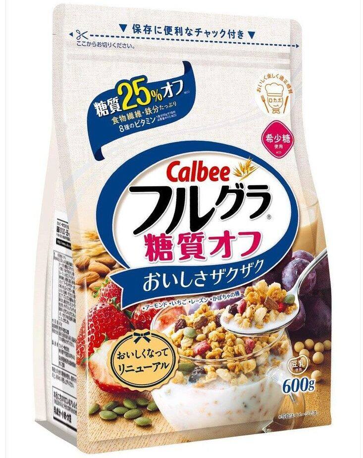 Japan Calbee Cereal Granola Oat Original Choco Banana Less Sugar