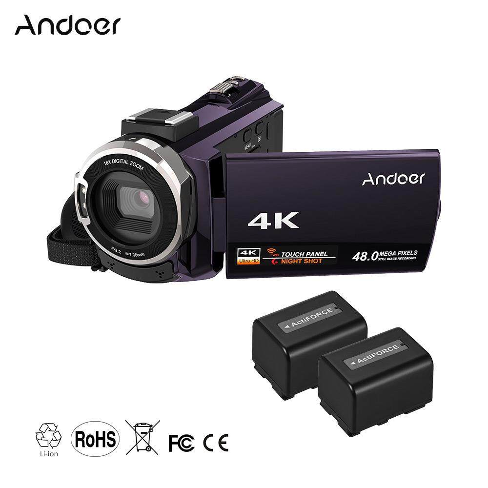 Andoer 4K 1080P 48MP WiFi กล้องวิดีโอดิจิตอลกล้องบันทึกวิดีโอ Andoer 4K 1080P 48MP WiFi กล้องวิดีโอดิจิตอลกล้องบันทึกวิดีโอ