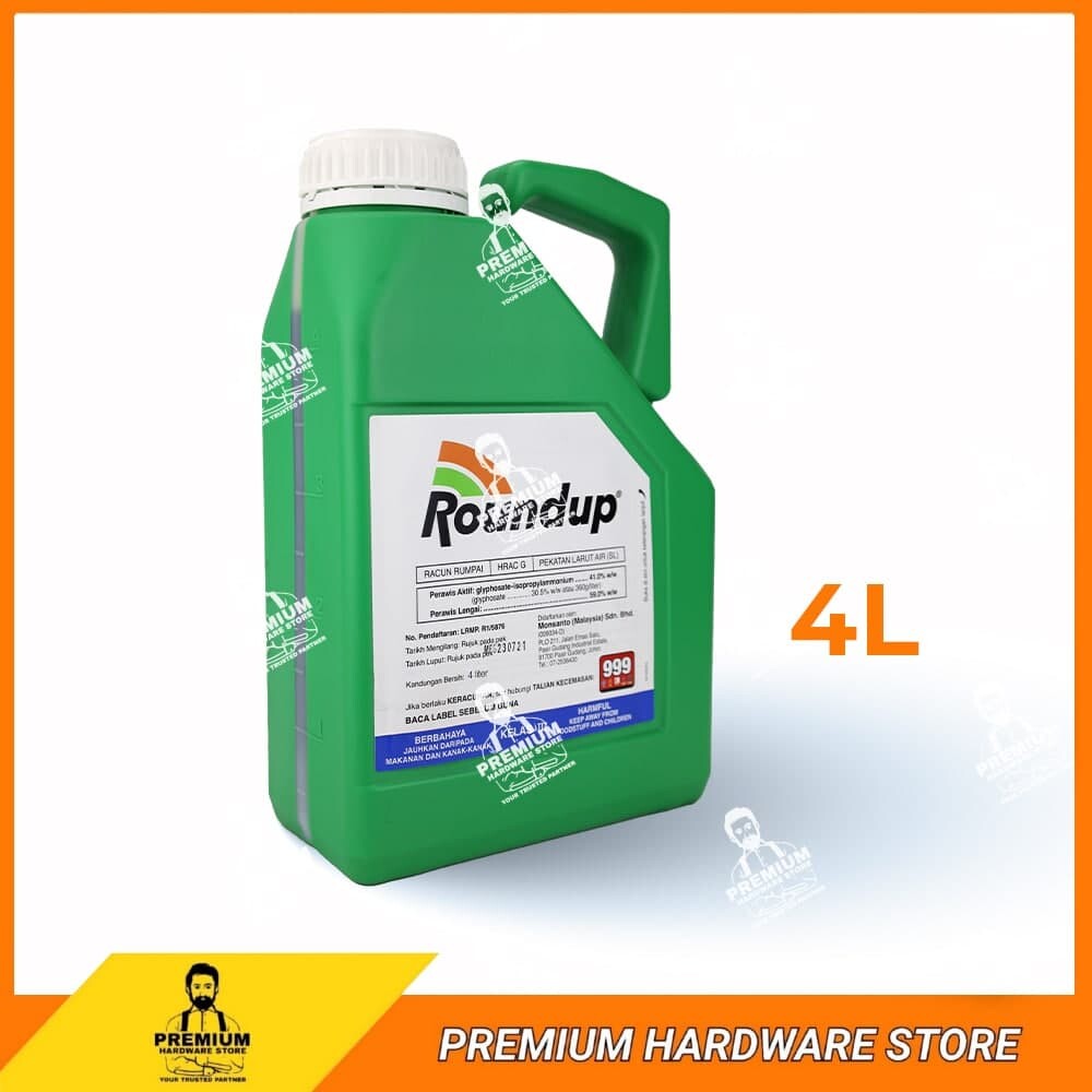 ROUND UP Glyphosate 41 Racun Rumput Rumpai 4 LITER Lazada