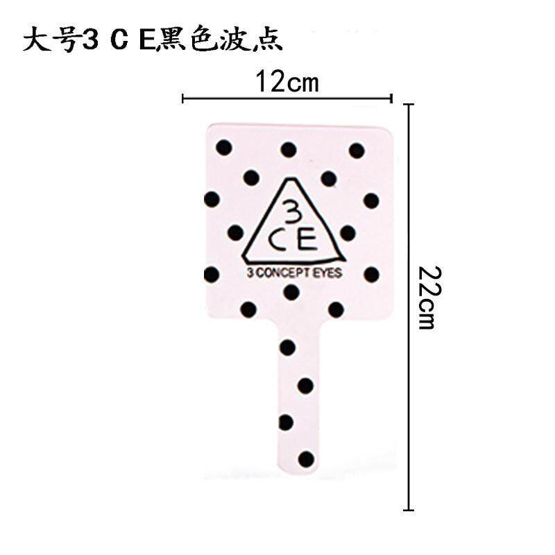 3CE 3 mắt Gương Trang Điểm Nhà Sản Xuất Làm Đẹp Để Bàn cầm Tay Gương Trang Logo Thẩm Thư băng Kinh