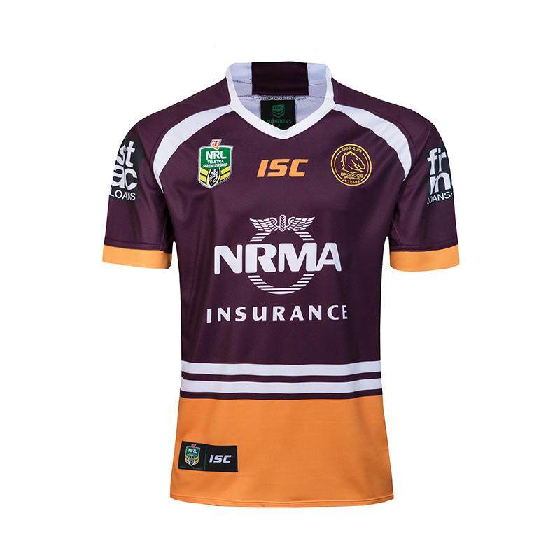 NRL Brisbane Broncos Home and Away Rugby Jersey 2018/19 Short Sleeve Rugby Jersey Size:S-3XL NRL Brisbane Broncos Home and Away Rugby Jersey 2018/19 Short Sleeve Rugby Jersey Size:S-3XL