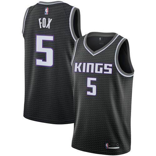 High Quality Size S-2XL Discounted Comfortable NBA Men Basketballl Jersey Sacrato Kings De'Aaron Fox #5 Black Swingman - Statet Edition High Quality Size S-2XL Discounted Comfortable NBA Men Basketballl Jersey Sacrato Kings De'Aaron Fox #5 Black Swingman - Statet Edition