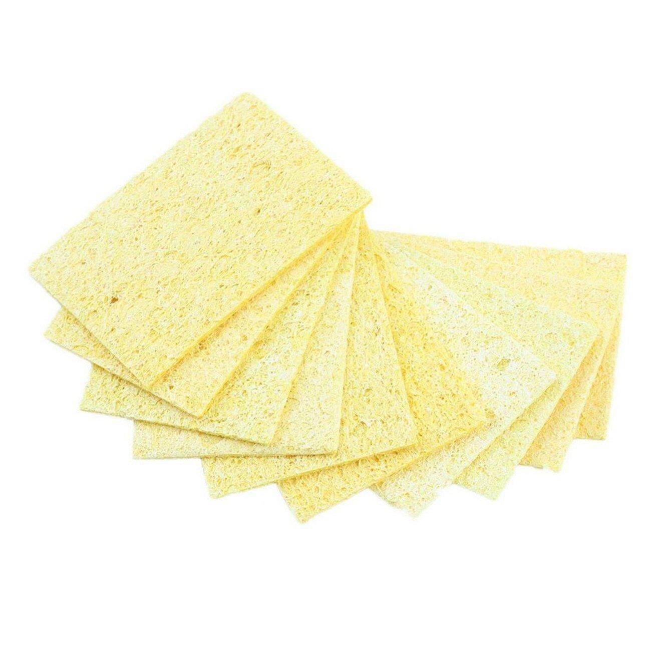 Hot Deals 10pcs บัดกรีประสานเหล็กที่เชื่อมฟองน้ำทำความสะอาดสีเหลือง Hot Deals 10pcs บัดกรีประสานเหล็กที่เชื่อมฟองน้ำทำความสะอาดสีเหลือง