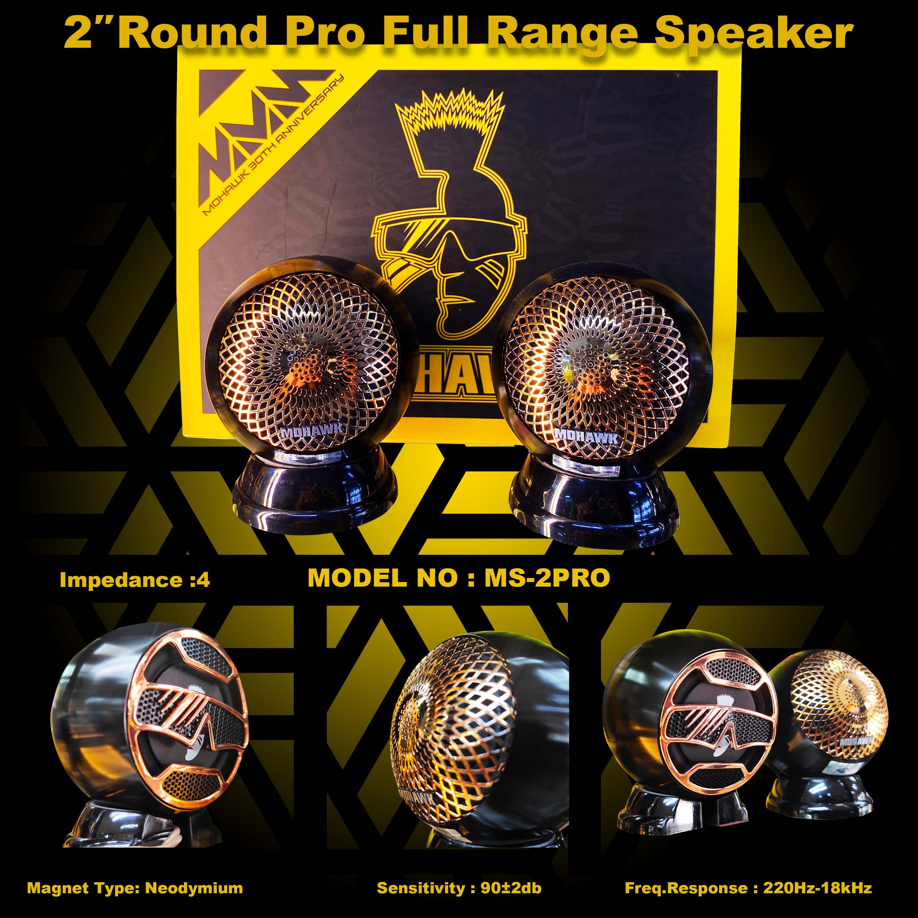 Mohawk Ms Pro Round Full Range Speaker Neodymium Lazada