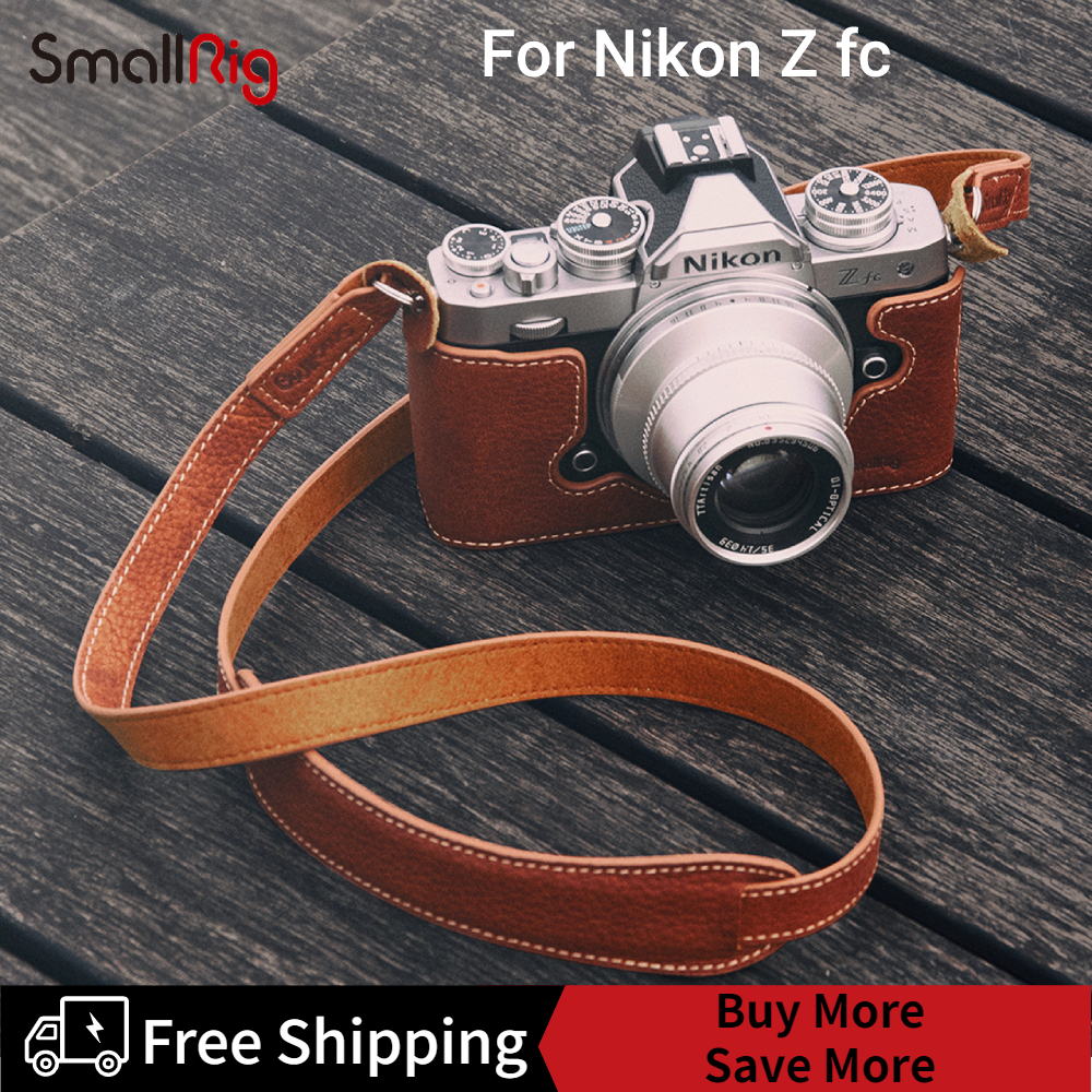 Smallrig Leather Half Case With Shoulder Strap For Nikon Z Fc Zfc