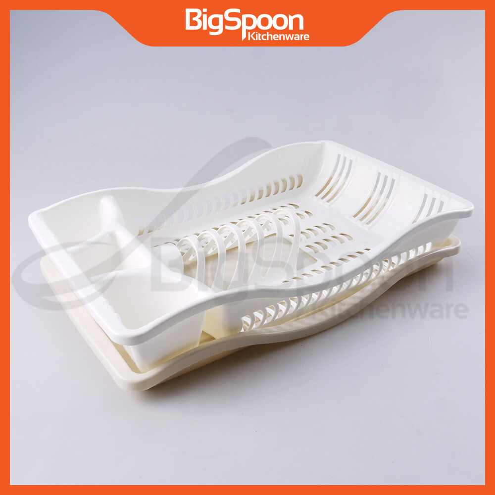 Bigspoon M Single Tier Plastic Dish Drying Rack Dish Drainer Tray