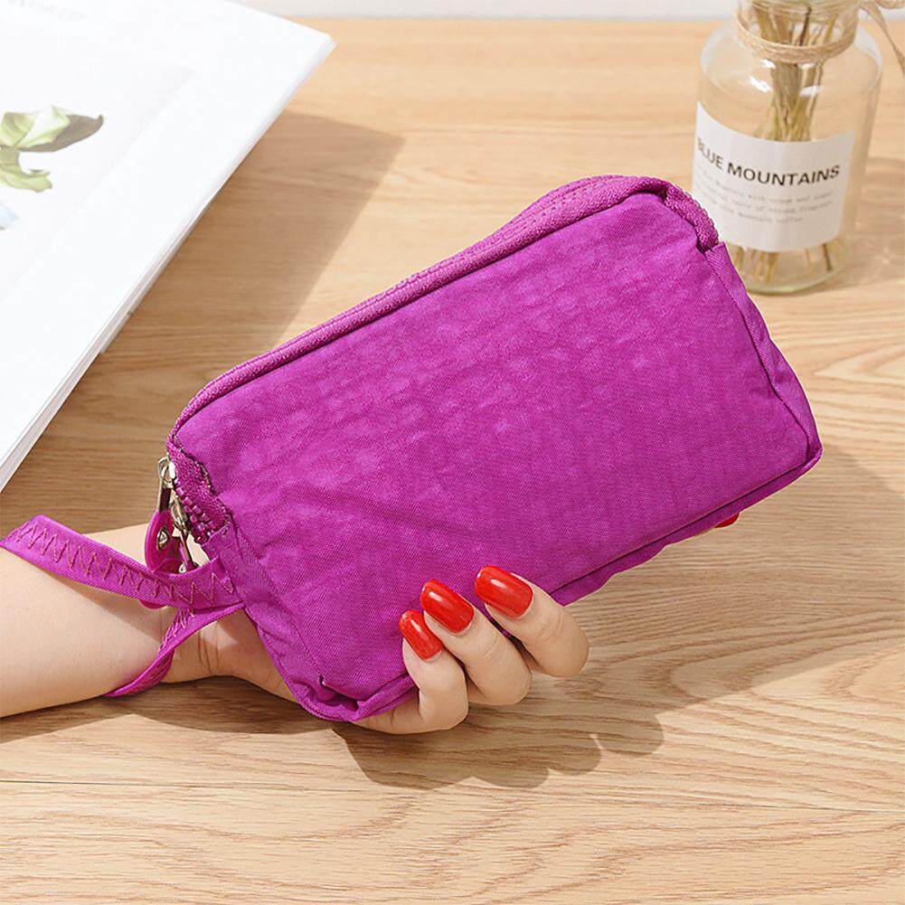 Hiqueen Lady Phone Wallet Package 3 Layers Handbag Cross Section Clutch Bag Large Capacity Valentines Gift