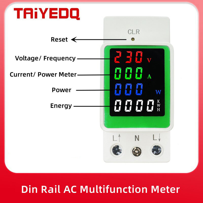 Din Rail Power Energy Meter Ac V A Electronic Kwh Meter