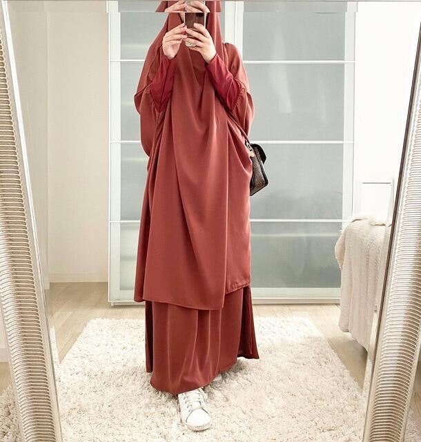 Eid Hooded Muslim Women Hijab Dress Prayer Garment Jilbab Abaya Long