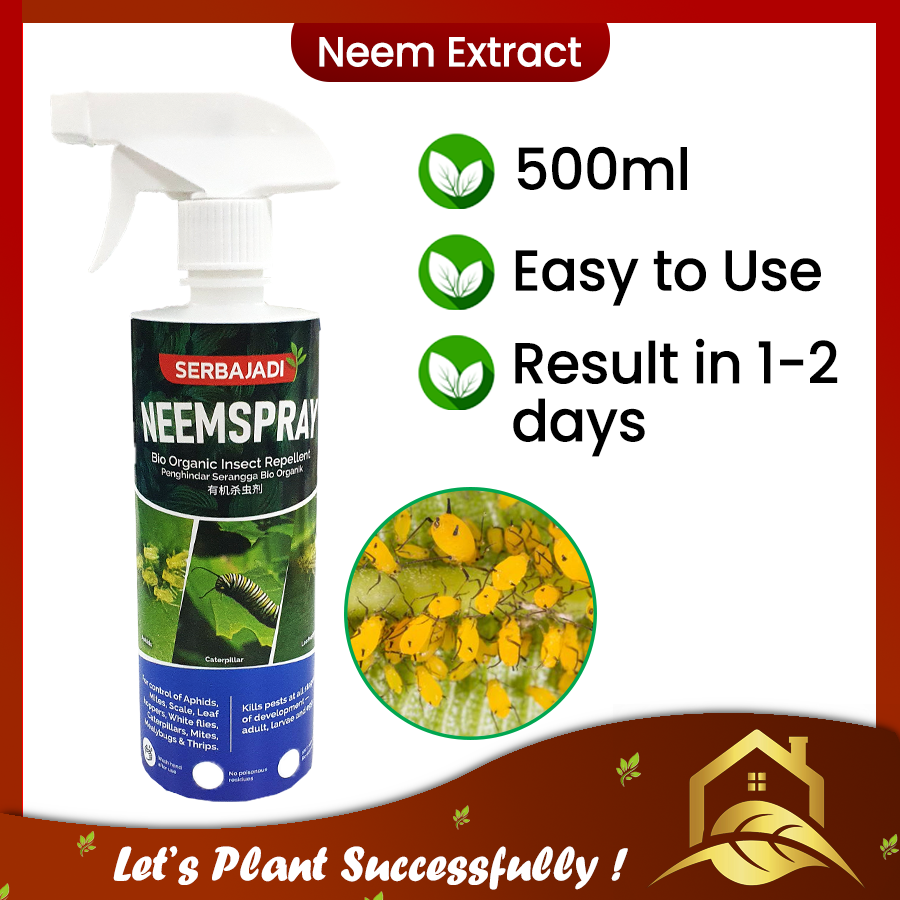 Buy Free Mlserbajadi Neem Spray Organic Pesticide Racun Pokok