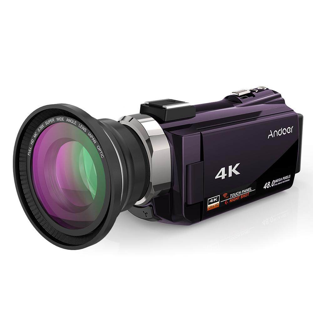 Andoer 4K 1080P 48MP WiFi กล้องวิดีโอดิจิตอลกล้องบันทึกวิดีโอ Andoer 4K 1080P 48MP WiFi กล้องวิดีโอดิจิตอลกล้องบันทึกวิดีโอ