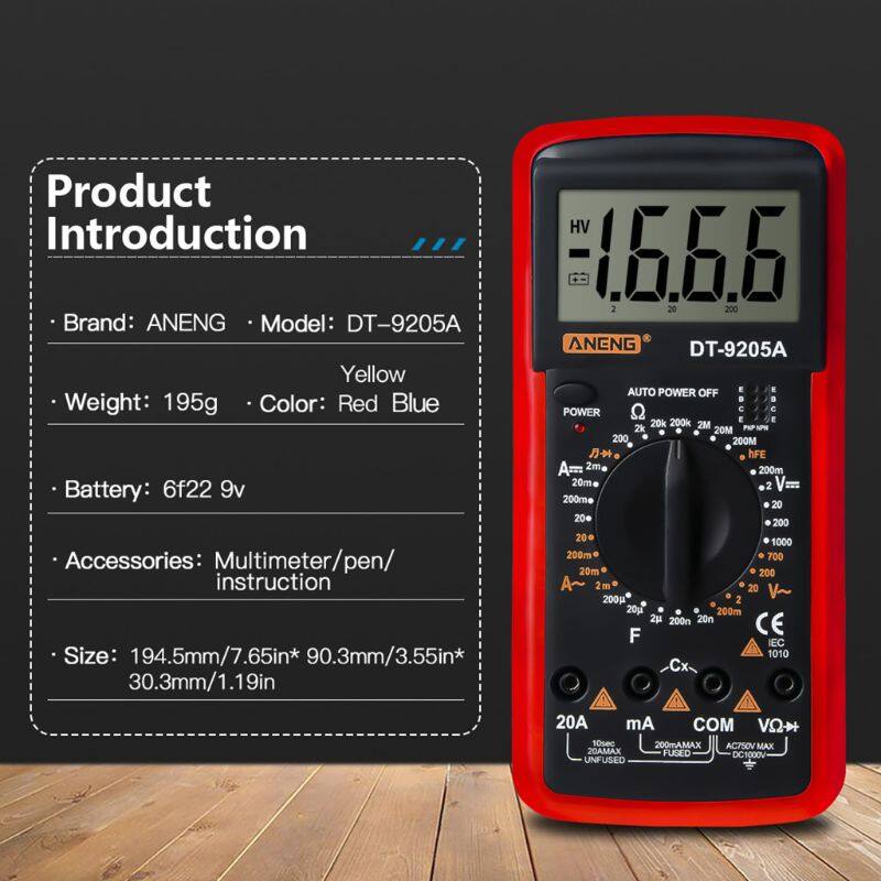 Dt A Hfe Ac Dc Lcd Display Professional Electric Handheld Tester