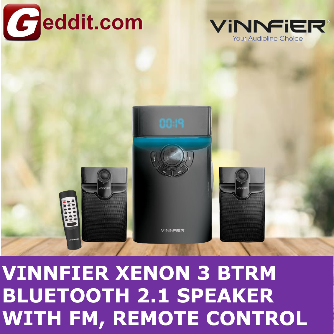 Vinnfier Xenon Btrm Bluetooth Speaker With Fm Remote Control