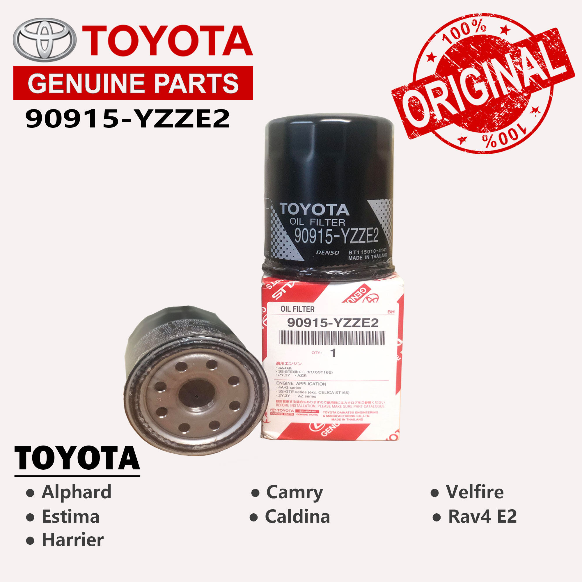 Toyota Original Oil Filter GENUINE PARTS 90915 YZZE2 GENUINE