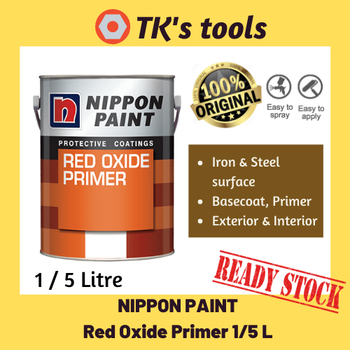 Nippon Paint Red Oxide Primer Liter Liter Iron Primer Steel Primer