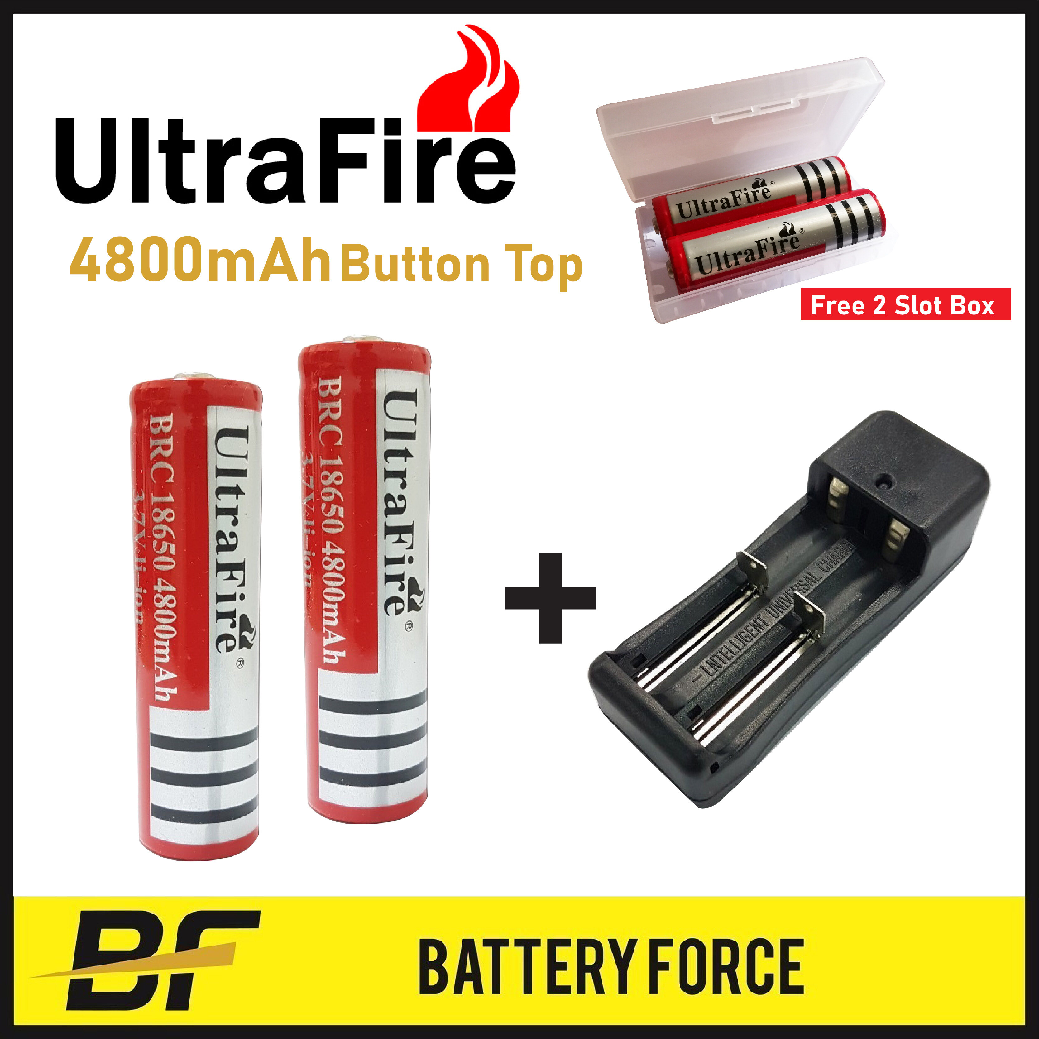 Combo V Ultrafire Mah Button Top Rechargeable Lithium Ion