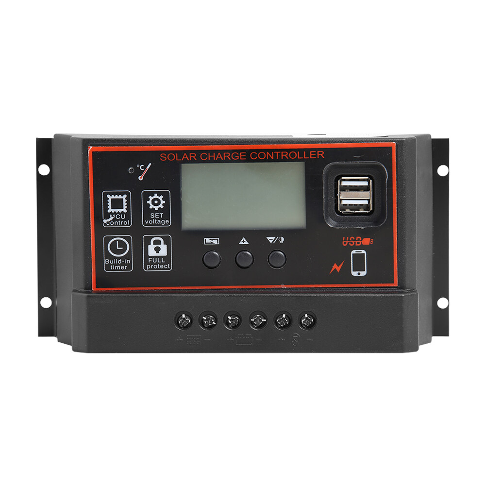 A Mppt Solar Charge Controller Dual Usb Lcd Display V