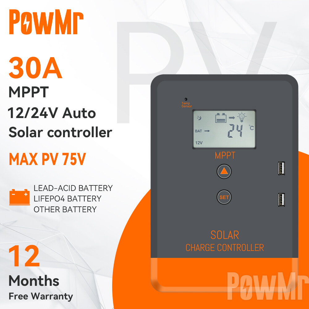 Powmr A Mppt Solar Charger Controller V V Solar Panel Regulator