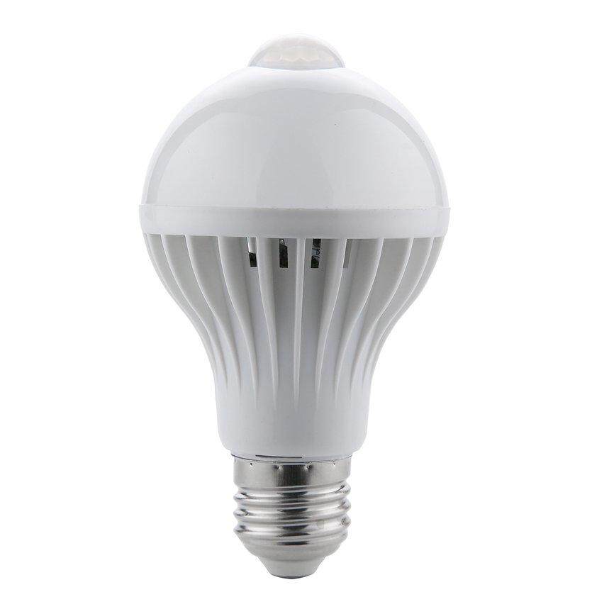 ĐẦU ĐÈN LED PIR Đèn E27 Bóng Đèn Tự Động Thông Minh PIR Hồng Ngoại Chuyển Động Cảm Biến Ánh Sáng